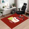 Christmas Santa Claus Printed Carpet, for Office Chair Living Room Bedroom Kitchen Room Decor Gifts.