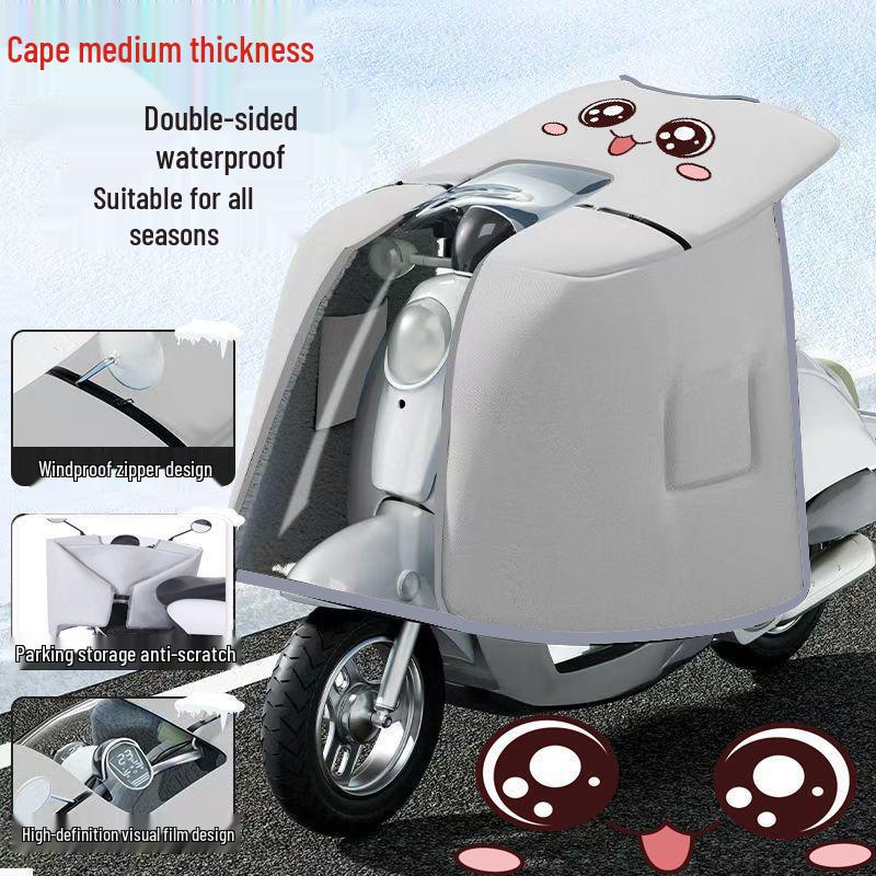 Ganzjahres-Doppelseitige Wasserdichte Windschutzscheibe für Elektrofahrräder