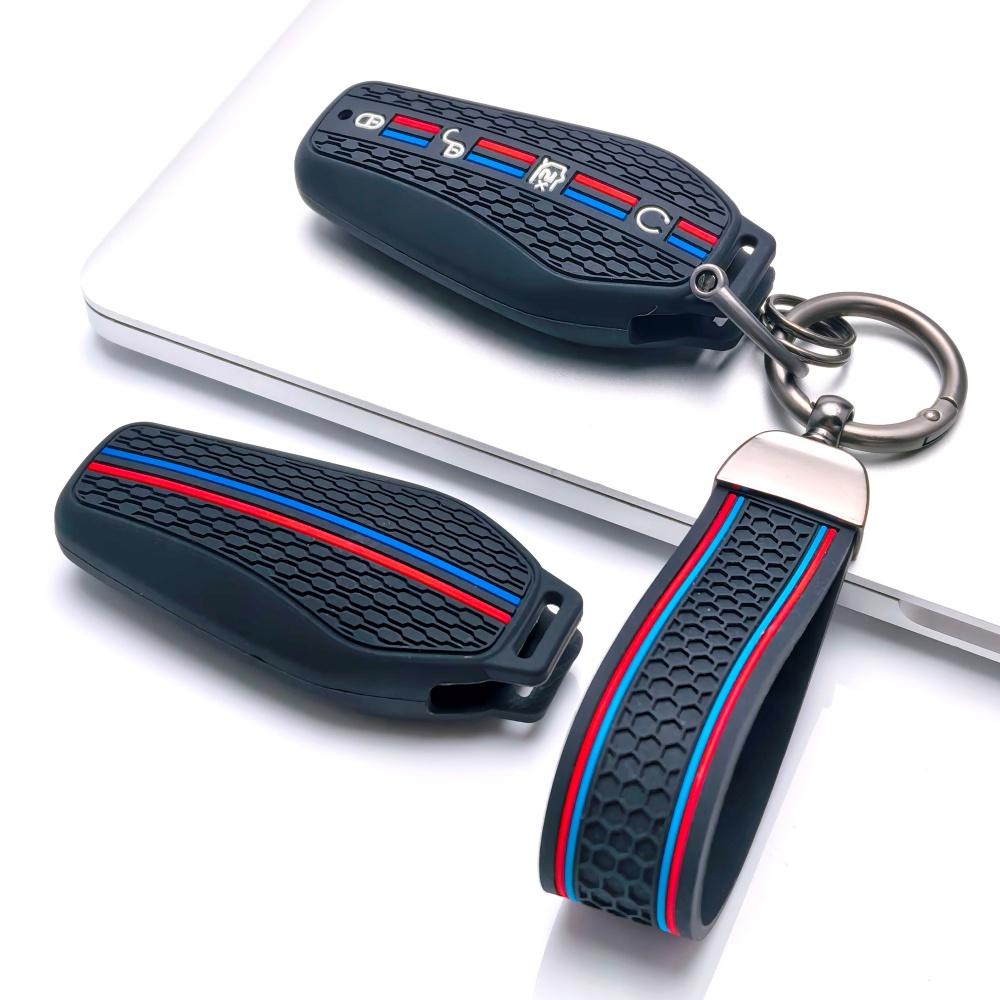 Silicone Car Key Cover Case Compatible with BYD Atto 3 Tang DM-i Han EV Song Plus EV Seal, Fits BYD Atto Tang DM-i Han EV Song Plus Seal Dolphin