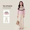 Girls' Vintage Fair Isle Jacquard Knitted Sweater