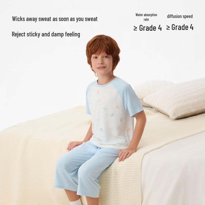 YEEHOO Boy's Summer Short Sleeve Pajama Set