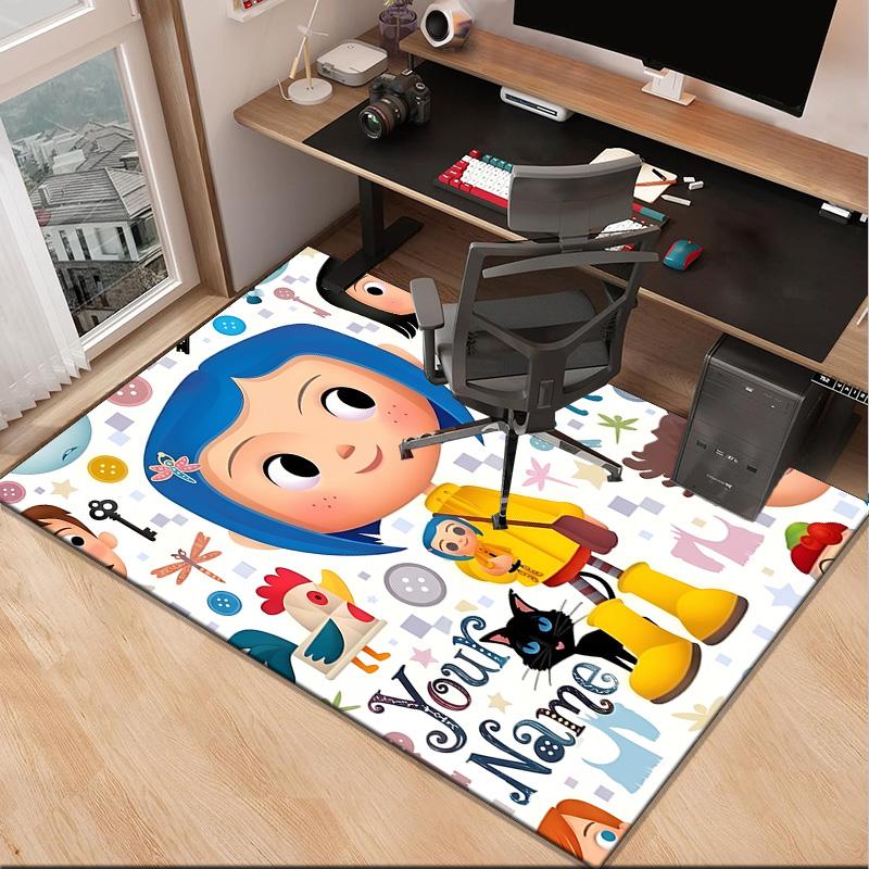 Custom NameMystery Coraline's World Carpet, Indoor Rug, Chair Rug, Living Rooms, Doormat Made From Polyester Home Decor Birthday Christmas Gifts