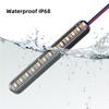 2 X Dual Color Motorcycle Flowing Turn Signal Rear Brake License Plate Light Bar