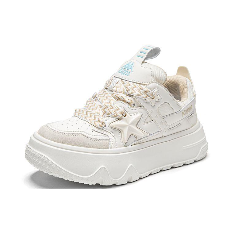 Kappa Casual Thick Sole Comfortable Versatile Low Top Design Fashionable Slip Resistant Durable Sneakers Unisex sneakers White K0DZ5CC42CJ-012