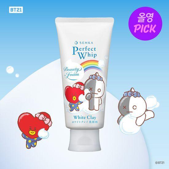 Senka Perfect Whip White Clay BT21 Collaboration 120g