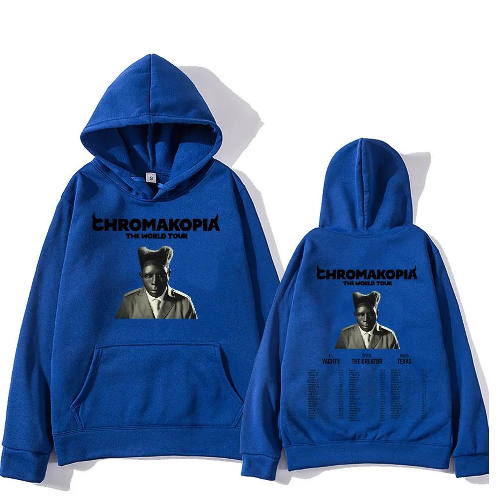 Tyler The Creator Chromakopia World Tour Hanorace Retro Clasic Cadouri pentru fani Pulovere unisex Hanorac imprimat pe două fețe Topuri libere High Street