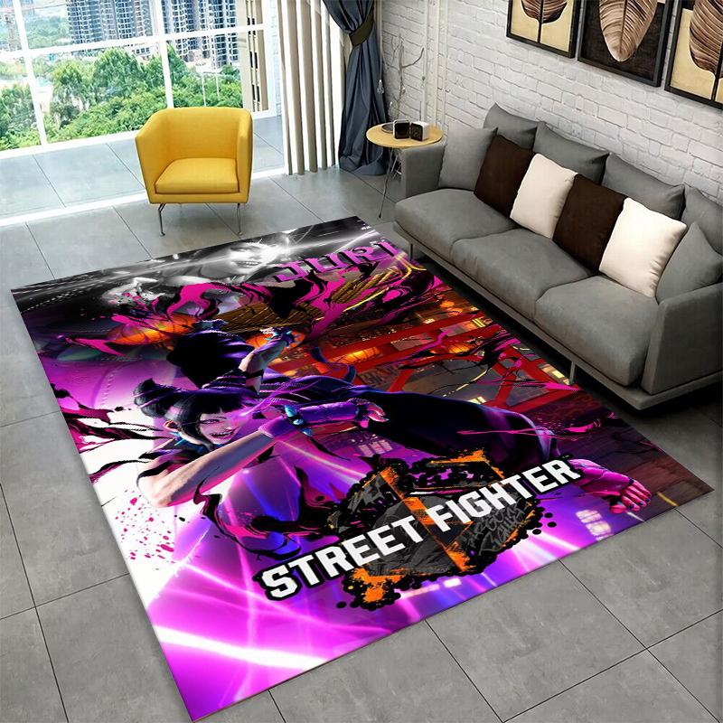 

Retro Street Fighter Games Cartoon Carpet Rug for Bedroom Living Room Sofa Playroom Doormat Home Decor,Kid Area Rug Non-slip 40x60cm