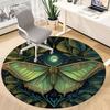 1pc Butterfly Moonlit Office Round Area Rug, Under Office Chairs Bedroom Living Room Home Decor, Room Deco