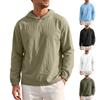 Men's Cotton Linen Color Hooded Top