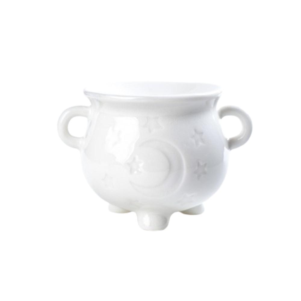 

Керамическая аромалампа для свечи Простота Контейнер для благовоний Модная эссенциальная лампа Ароматерапия белый