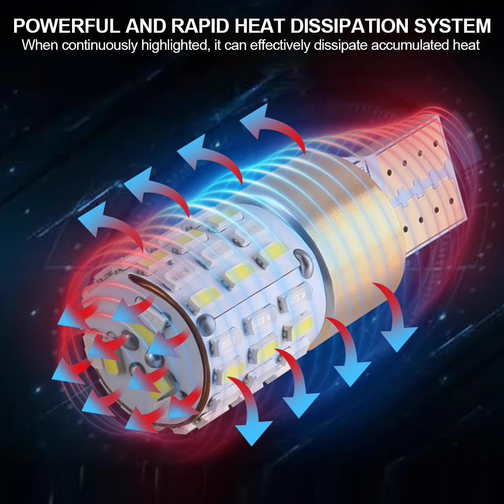 2Pcs T15 Turn Signal Motorcycle Signal Light Width Lamp Parking Reversing Color Fog Canbus LED Bulb Accessories