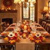 2 Piece Artificial Pumpkin Sunflower Maple Leaf Floral Arrangement for Autumn Thanksgiving Table Centerpiece Display Decoration