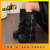 Versatile thick-soled boots, long boots, women's thin knight boots, new