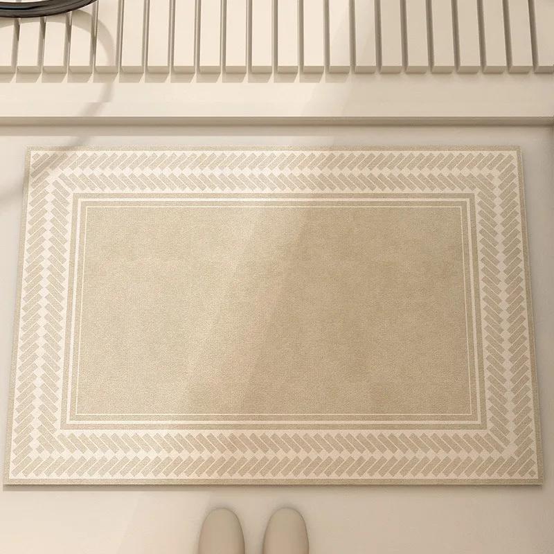 Non-slip Bathroom Carpet, Absorbent Doormat, Water-Absorbent Rug, Floor Mats, Bath Mat, Toilet Entrance, Home Decoration