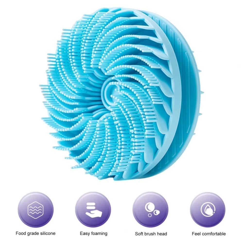 Double-sided Soft Bristle Shower Brush Massage Silicone Body Shampoo Brush Cleaning Multi-functional Bath Brush Mud Removal