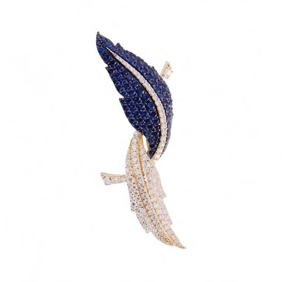 

Women Brooch Sparkling Rhinestone Inlaid Leaf Shape Anti-Exposure Buckle Suits Shirts Sweaters Bags Badge Outfit