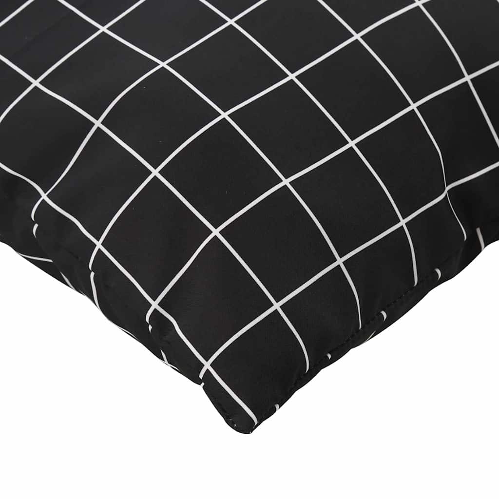 Scatter Pillows 4 Pcs Black Checkered 40 X 40 Cm Polyester Fabric