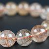 Eigado Mixed Rutilated Quartz 16 Inner Natural Power Good Fortune Bracelet, Beads, 13mm, Diameter Approx. 17cm, Stone, Stone, Luck, Amulet,