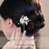 Pure Sterling Silver Begonia Tassel Hairpin - Ancient Hanfu Style Gift