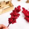 50/1PCS Christmas Red Berry Branches Artificial Holly Berries Stamen Fake Flowers Plants Ornaments for New Year Party Home Decor