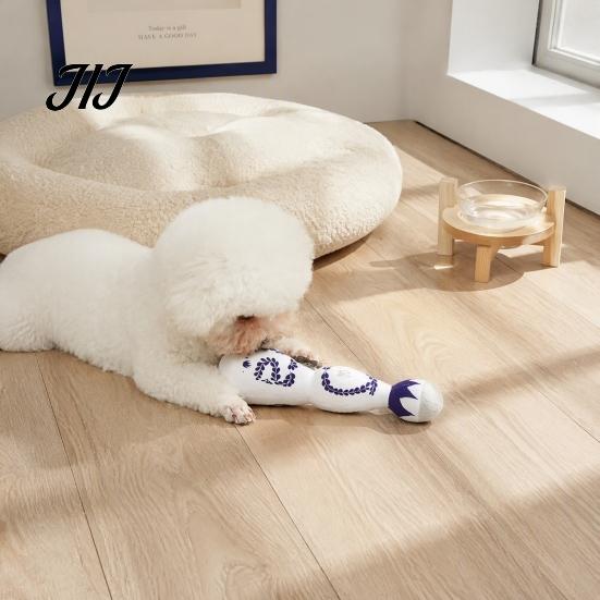 Lightweight Dog Toys for Indoor Play Plush Bottle Toy, Squeaky Stuffed Vase Shape Chew Interactive Sound Dogs Puppy Teething Toy Small To Medium