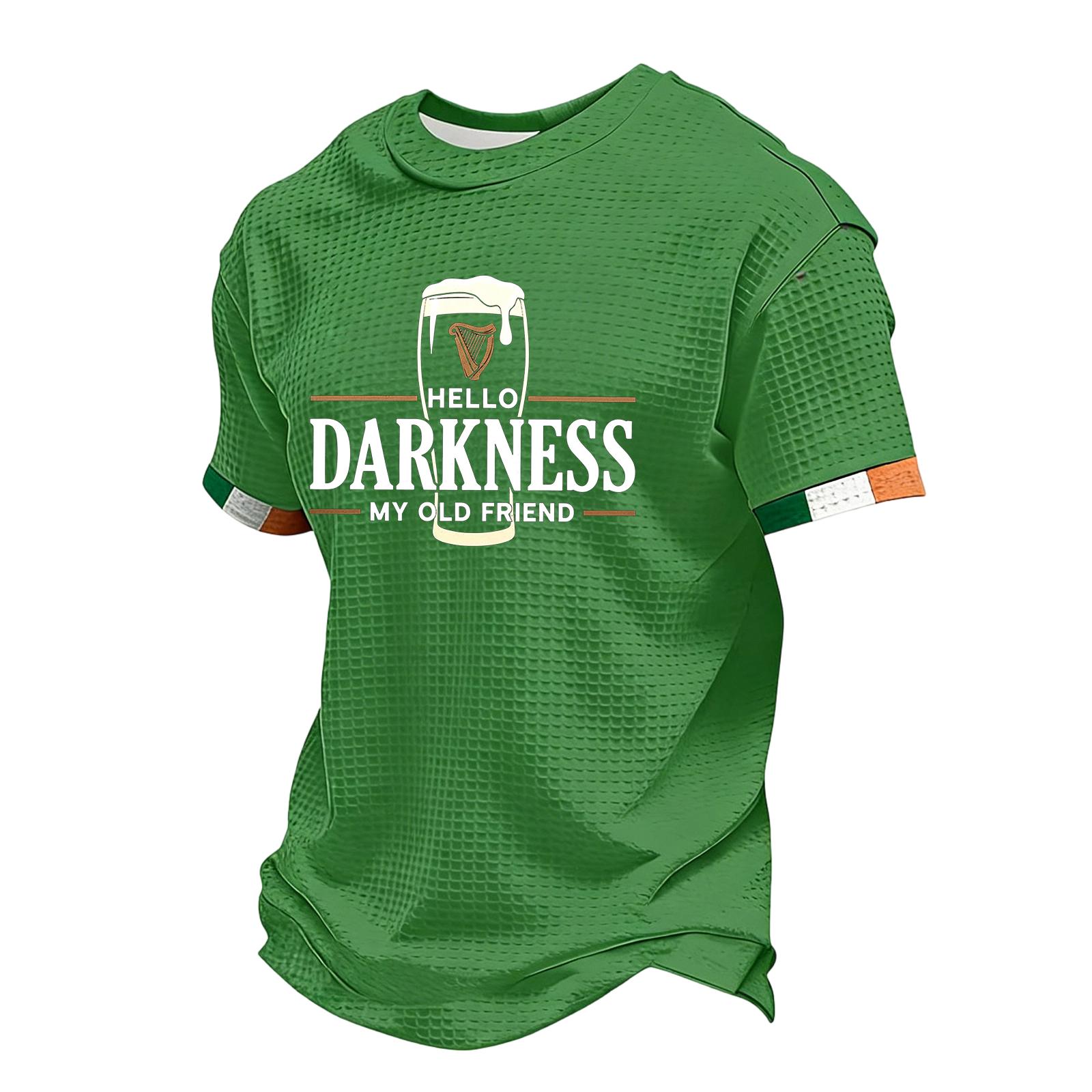 

Men s Casual Round Neck Short Sleeve T-Shirt M зелений