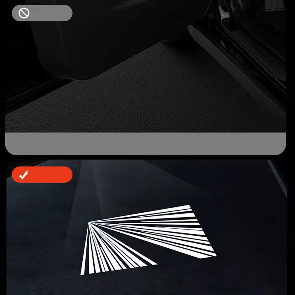 Door Lights For Tesla Model 3/Y Highland Juniper Projector Puddle Lights Ultra-Bright Welcome Step Light Glass Film Never Fade
