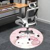 Cute Bunny Office Carpet Chair Mats, Pink Bowknot Design, Cute Rabbit Decor for Home Office, Gift Idea for & Adults1118124a