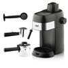 Compact Semi-Automatic Italian Coffee Machine with Milk Frother