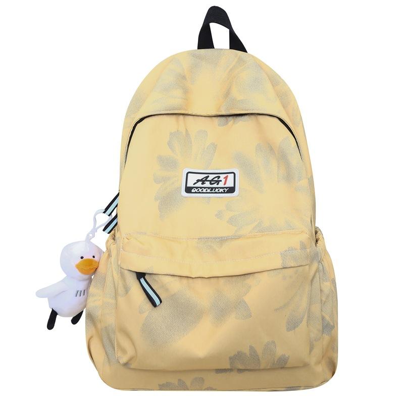 Simple Printed Schoolbag Middle School Girl Lightweight Large-capacity Backpack Leisure Travel Backpack