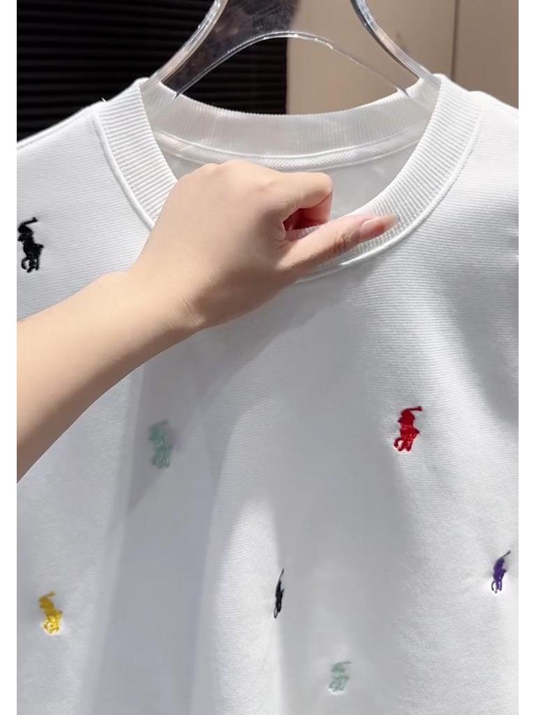 Herren Slim Fit Herbst Stickerei Kriegspferd Lässiges Kurzarm-T-Shirt - Trendiges Halbarm-Design