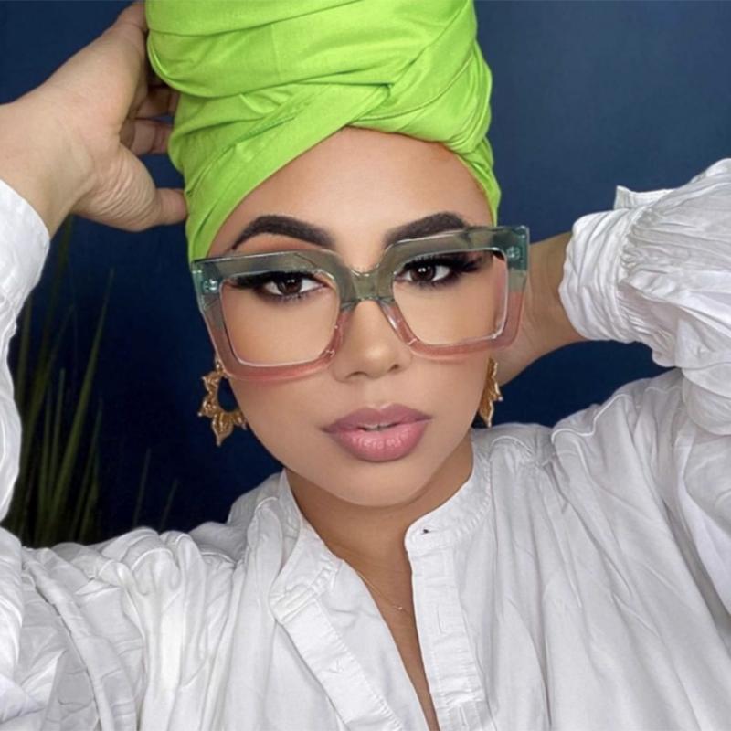 Square Big Frame Clear Lens Glasses Myopia Nerd Spectacles -0.5 To -6.0 Hyperopia +0.5 To +6.0 Oversize Eyewear