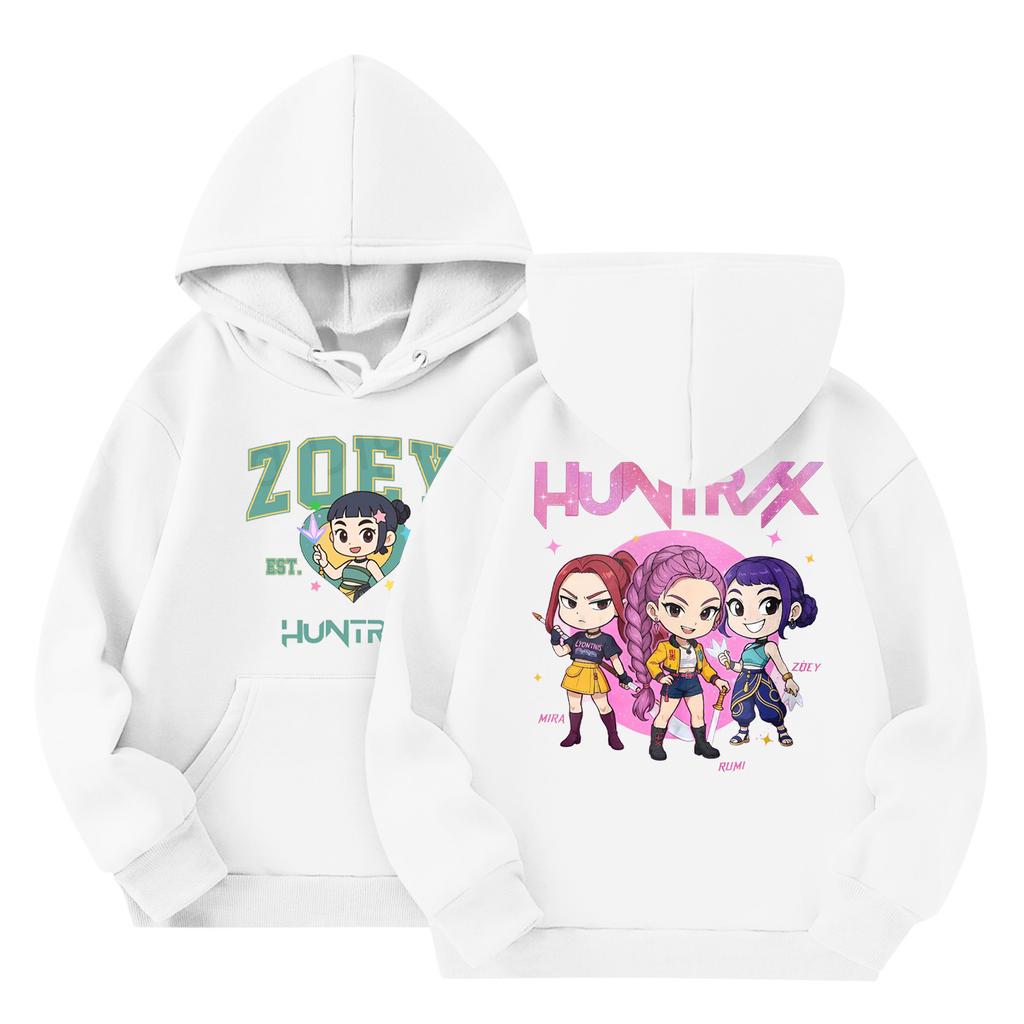 Child Fashion Lightweight Long Sleeve Pullover With Pockets  Print Hoodie