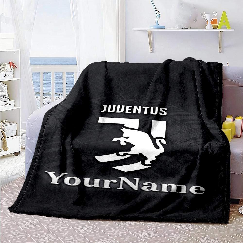 Juventus Personalized Name Blanket Gift Personalized Blanket Soft Warm Cozy Throw For Picnics Couch Livingroom Home Decor All-Season Use