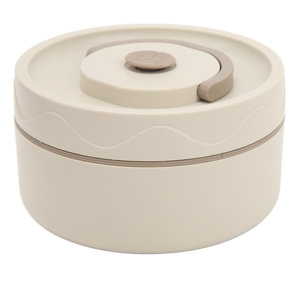 Thermal Cooking Pot 440ml 304 Stainless Steel Double Layer Portable Round Shape Thermal Lunch Container