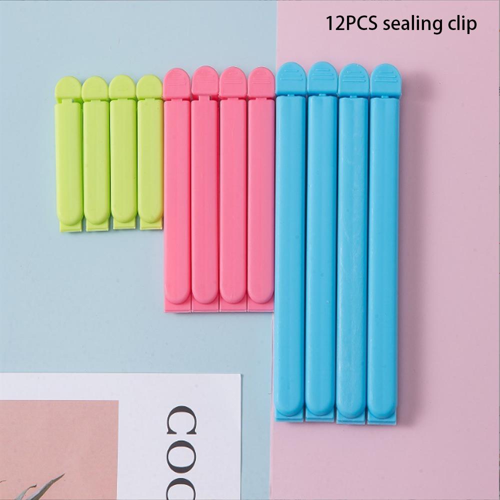 12PCS Packaging Clip Sealing Clip Household Food Snacks Sealing Clip Set Multifunctional Packing Bag Kitchen Supplies