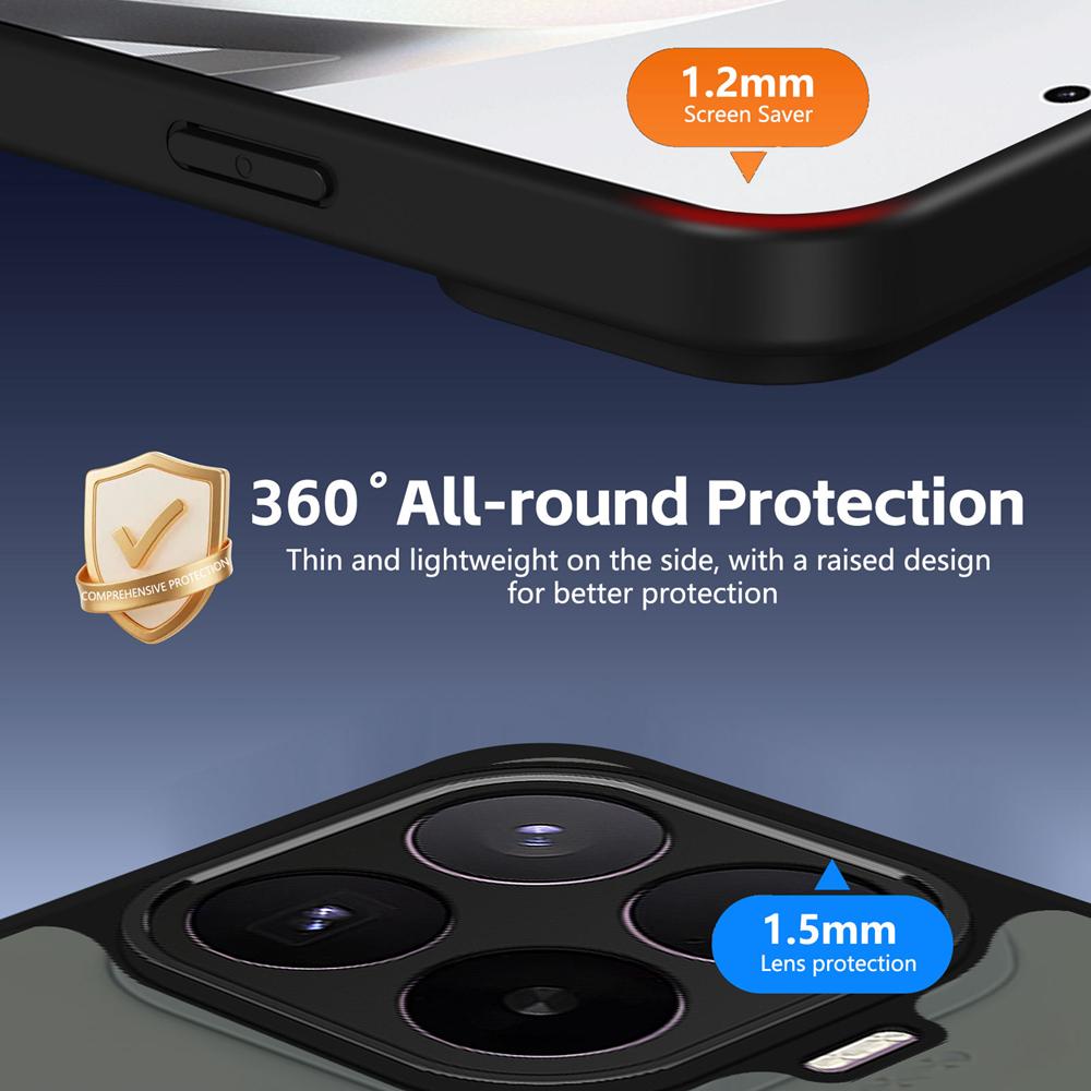 KEYSION 360°Rotating Ring Stand Magnetic Phone Case for Xiaomi 17T Pro 5G Matte Translucent Shockproof Back Cover for Xiaomi 17T
