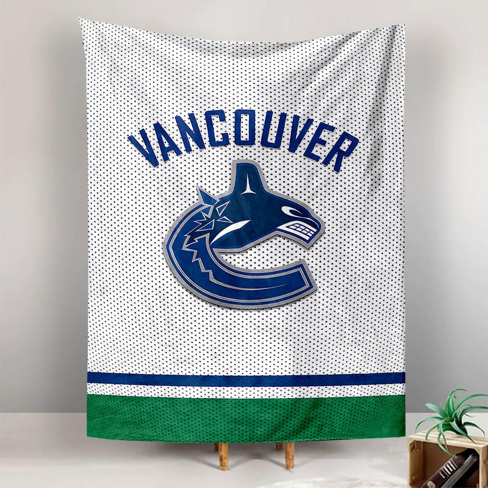 Vancouver Canucks Tapestry Wall Hanging, NHL Hockey Team Logo Poster, Sports Wall Decor for Bedroom Living Room Dorm