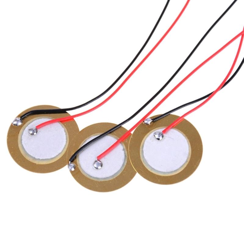 15Pcs Sound Sensor Wires Piezo Disc Transducer Prewired for Guitar Drum Triggers