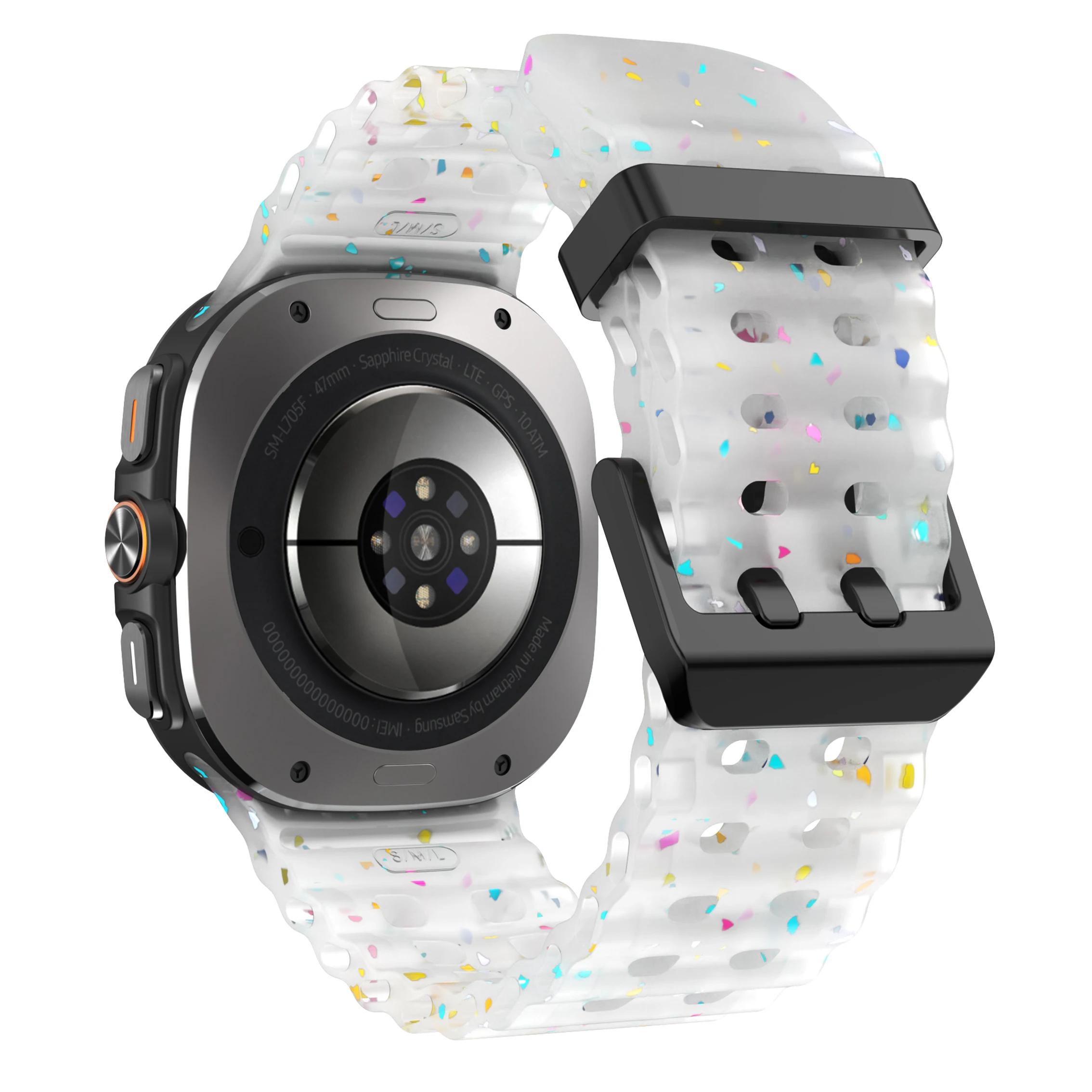 

Светящийся силиконовый ремешок для Samsung Galaxy Watch 7 Ultra 47 мм браслет для умных часов Galaxy Watch 7 Ultra для мужчин и женщин Correa Galaxy Watch 7 Ultra 47mm