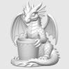 3D Printing Dragon Flower Pot Succulent Green Plant Pot Flower Fantasy Flying Dragon Holding Pot Desktop Storage Decorative Pen Holder