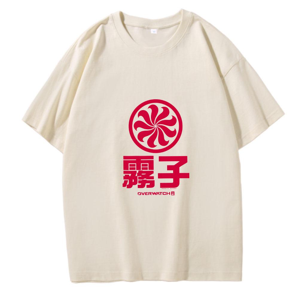Overwatch 2 Kiriko Man woman T-Shirt Casual Short Sleeve Anime T Shirts 100% Cotton Graphic T Shirt Oversized 2023 Streetwear