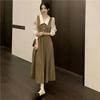 Women's Plus Size French Retro Patchwork Long Sleeve Dress – Niche Academy Style for Spring & Autumn