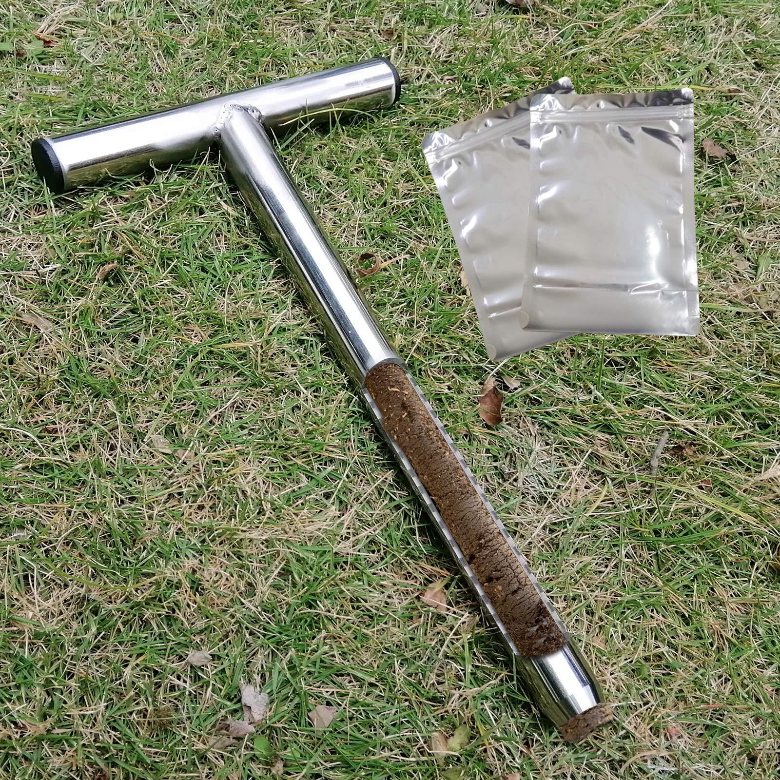12 Inch Stainless Steel Soil Sampler Probe for Garden, Lawn & Farm Analysis