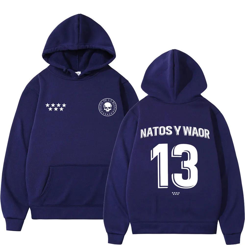 Raper NATOS WAOR 13 Bluzy Mężczyźni Kobiety Moda Hip-hop Pulower Jesień Zima Luźny Codzienny Gotycki Punk Dres Streetwear