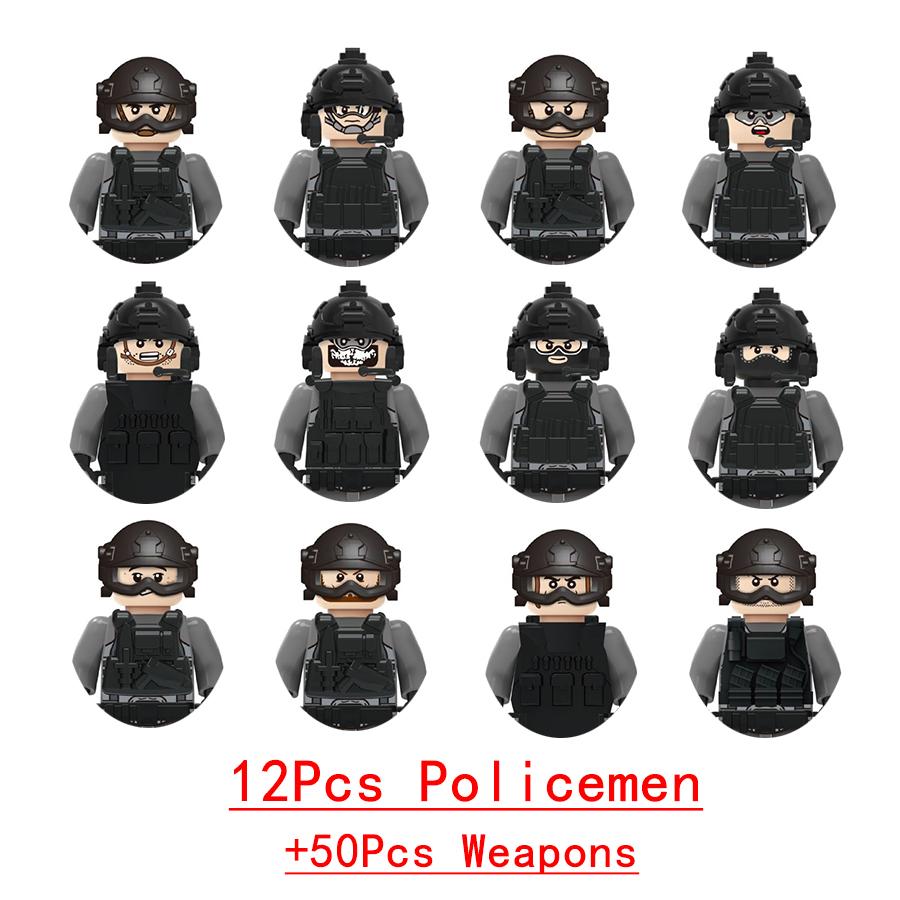 Military Armored Vehicle Explosion-proof Car Model Building Block Toy Weapons Special Forces SWAT Assemble Figures Dolls Toys