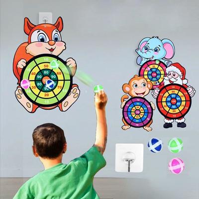Sticky Ball Dart Board Target Sports Game Toys For Children Outdoor Party Toys Target Sticky Ball Throw Educational Board Games