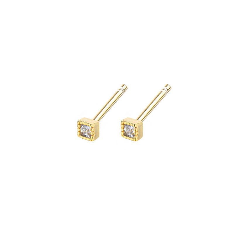 All-match Earrings New Year's Trendy Earrings Are Small and Fresh Inlaid with Temperament Earrings Simple for Women