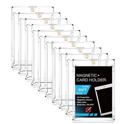 Magnetický nakladač FFOGG Pokeka nakladač UV ochrana Magnetický držák 35pt úložiště Ochranné pouzdro na obchodní karty Pouzdro na karty Pokeka Magnetické Yu-Gi-Oh