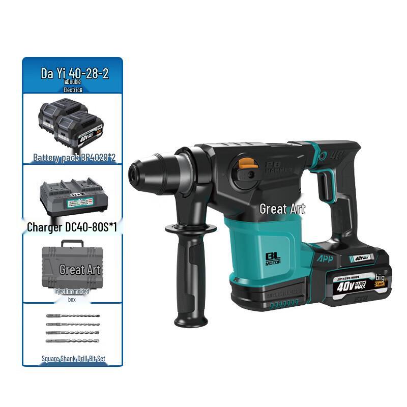 

Dayi 40V Cordless Rotary Hammer Drill CN plug (adapter included)